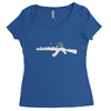 banksy style ak47 art   funny Women's Triblend Scoop T-shirt