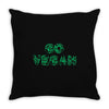 go vegan 4 Throw Pillow