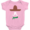 ladies sombrero  funny retro mexico mustache designer Baby Bodysuit
