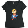 IM COOL GIRLS Women's Triblend Scoop T-shirt