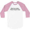 funny t shirt official dog walker. 3/4 Sleeve Shirt