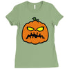 pumpkin zombie Ladies Fitted T-Shirt