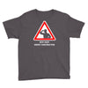 body under construction road sign Youth Tee