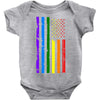 rainbow american flag Baby Onesie