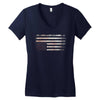 Vintage Usa Flag Women's V-Neck T-Shirt