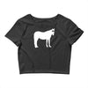 staring horse Crop Top