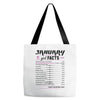 January Girl Facts Aquarius Tote Bags