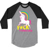 gay pride f#ck younicorn funny rude unicorn 3/4 Sleeve Shirt