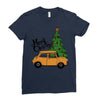 merry christmas car Ladies Fitted T-Shirt