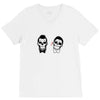 SKULL ON TWO FACE V-Neck Tee