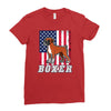 usa boxer flag Ladies Fitted T-Shirt