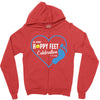 happy feet Zipper Hoodie
