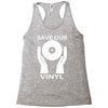 save our vinyl dj club Racerback Tank