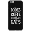 read books drink coffee eat chocolate pet cats iPhone 6/6s Case
