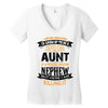 Super Cool Aunt Of A Freaking Awesome Nephew Women's V-Neck T-Shirt