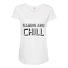 gaming and chill Maternity Scoop Neck T-shirt