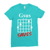 gsus saves chord Ladies Fitted T-Shirt