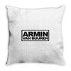 armin van buuren black logo Throw Pillow