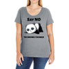 say no to doing things Ladies Curvy T-Shirt