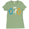 portal bathroom parody video game Ladies Fitted T-Shirt