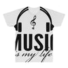 music is my life All Over Men's T-shirt