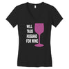 husband for wine Women's V-Neck T-Shirt