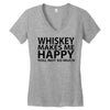 whiskey makes me happy you not so much Women's V-Neck T-Shirt