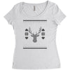 ugly deer christmas Women's Triblend Scoop T-shirt