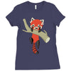 red panda Ladies Fitted T-Shirt