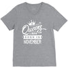 Queens Are Born In November V-Neck Tee