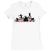 rock out with your cock out Ladies Fitted T-Shirt