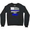 i don't kneel   patriotic stand for the flag, kneel for the dead Crewneck Sweatshirt