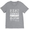 Born In February V-Neck Tee