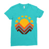 sunset mountain Ladies Fitted T-Shirt
