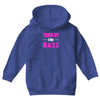 turn up the bass Youth Hoodie