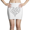men's love heart outline valentine's day t shirt Mini Skirts
