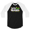 mardi gras 3/4 Sleeve Shirt