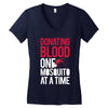 donating blood one mosquito funny Women's V-Neck T-Shirt