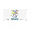 unicorns are born in march cute unicorn License Plate