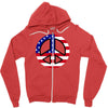 flag us flag peace independence day Zipper Hoodie