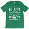 legends were born in october genuıne 1996 qualıty one kind of aged l T-Shirt