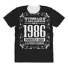 vintage made in 1986 perfectly aged a living legend All Over Women's T-shirt