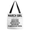 March Girl Hated By Many Tote Bags
