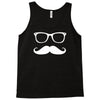 mustache glasses nerd Tank Top