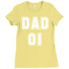 fathers dat dad number 1 Ladies Fitted T-Shirt