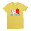 i heart zombies scary eye bloody heart halloween Ladies Fitted T-Shirt