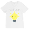 lit af kawaii light bulb V-Neck Tee