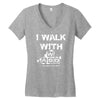 i walk with wasd Women's V-Neck T-Shirt