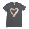 bacon heart Ladies Fitted T-Shirt