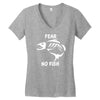 fear no fish bone skeleton Women's V-Neck T-Shirt
